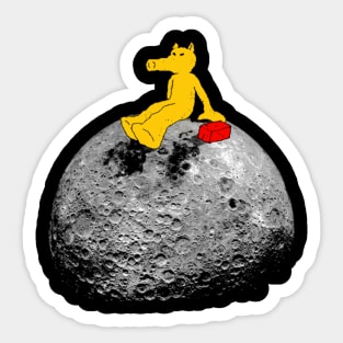 chill and relax moon Sticker